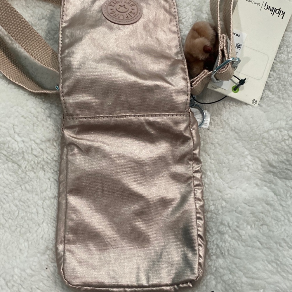 🐒🆕Kipling - Tissy Phone Case Crossbody, Quartz Metallic - Picture 2 of 7